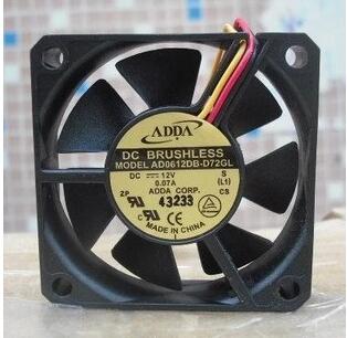 Original ADDA AD0612DB-D72GL Cooling Fan 12V 0.07A 1.08W 3wires AD0612DB-D72GL Fans